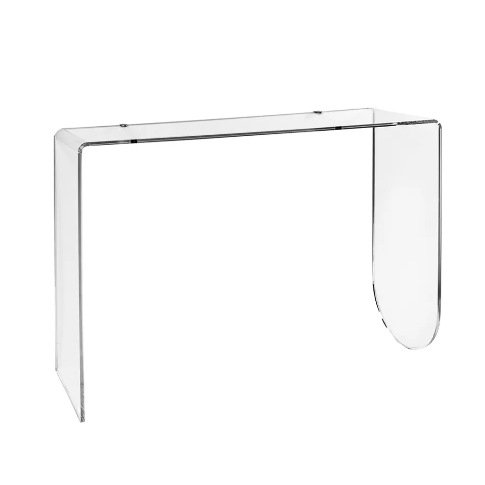 Alarico transparent plexiglaskonsolbord med modern design, tillverkat i Italien Viadurini