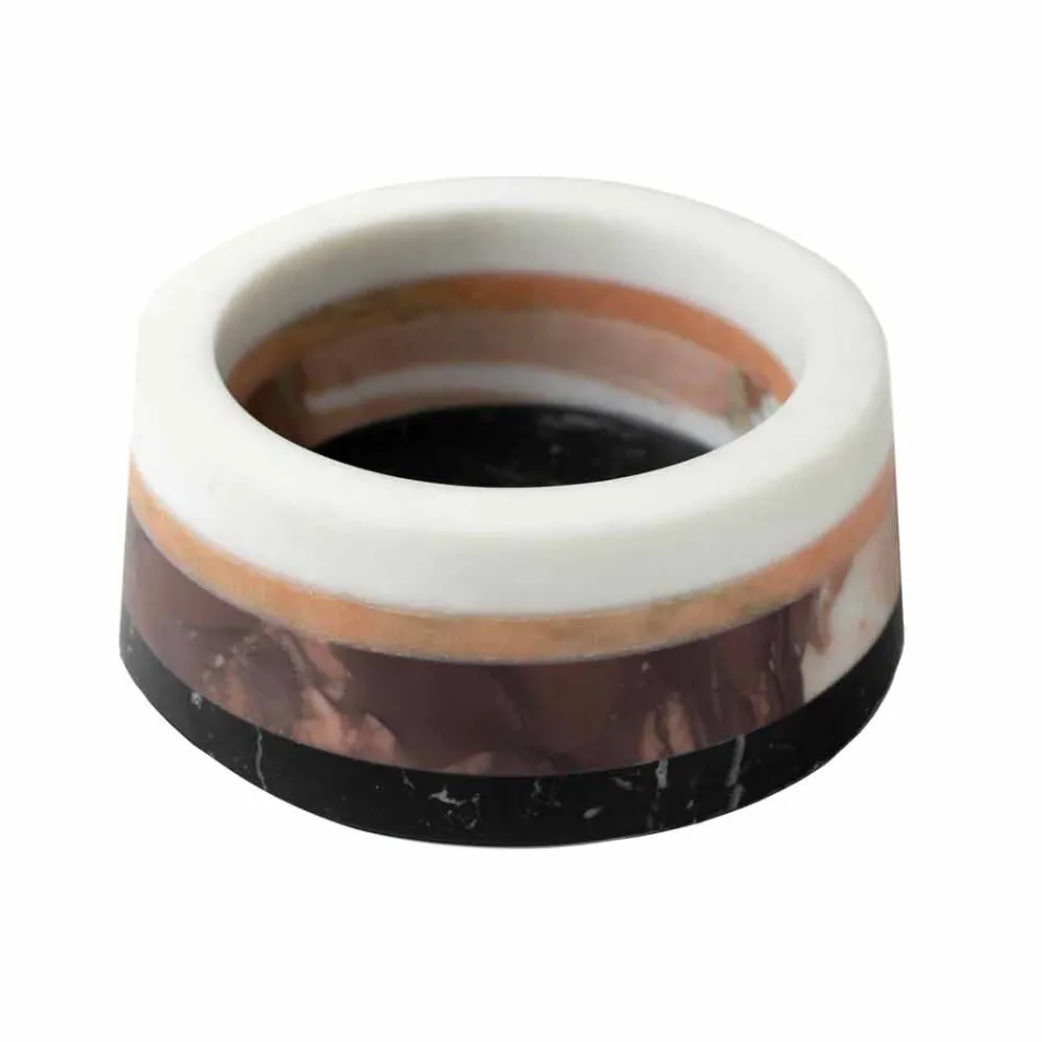 Italiensk lyx laminerad marmor mittpunkt behållare - Leonida Viadurini