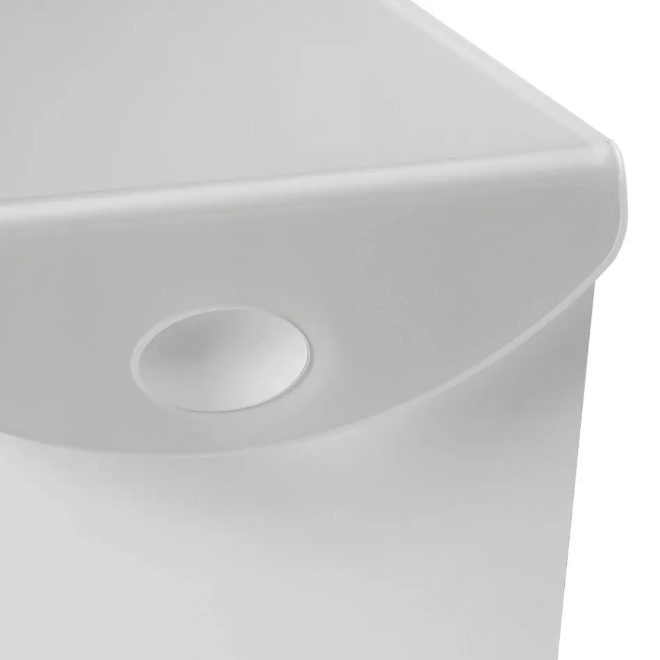 Tvättbehållare i trä och färgad akrylkristall - Brugio Viadurini