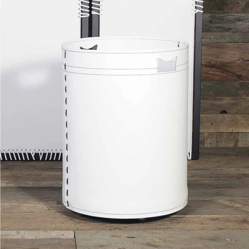 Logghållare i 100% Tillverkad i läder i Italien Viadurini