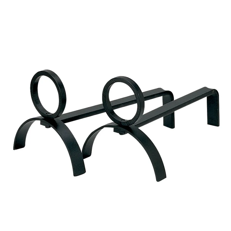 Ett par metallspis Andirons Höjd 21 cm Tillverkad i Italien - Sari Viadurini