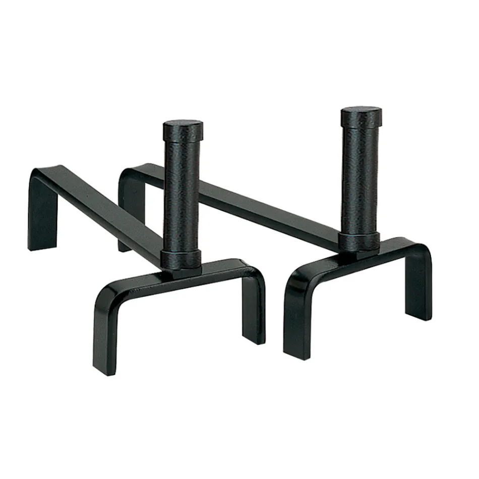 Ett par metallspis Andirons Höjd 22 cm Tillverkad i Italien - Tucano Viadurini