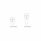 Par ansiktsformade keramiska ornament, tillverkade i Italien - Visage Viadurini