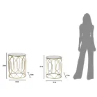 Par järnbord med rund glasskiva - Etro Viadurini