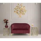 Ett par bord av guldjärn med rund glasskiva - Etro Viadurini