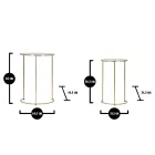 Ett par runda soffbord i glas och gyllene järn - Avola Viadurini