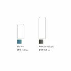 Par dekorativa vaser i blått och rökt färgat glas, modern design - Adriano Viadurini