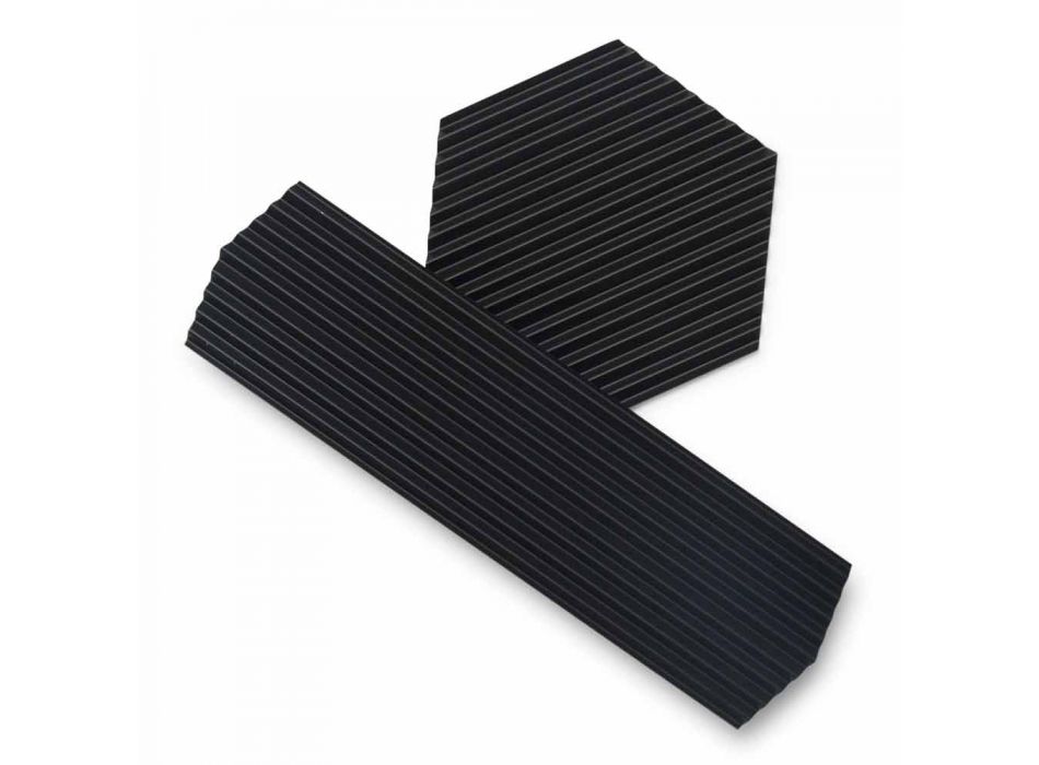 Par brickor i svart eller guldlackerat stål Modern design - Savona Viadurini
