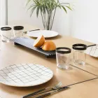 Par brickor i svart eller guldlackerat stål Modern design - Savona Viadurini