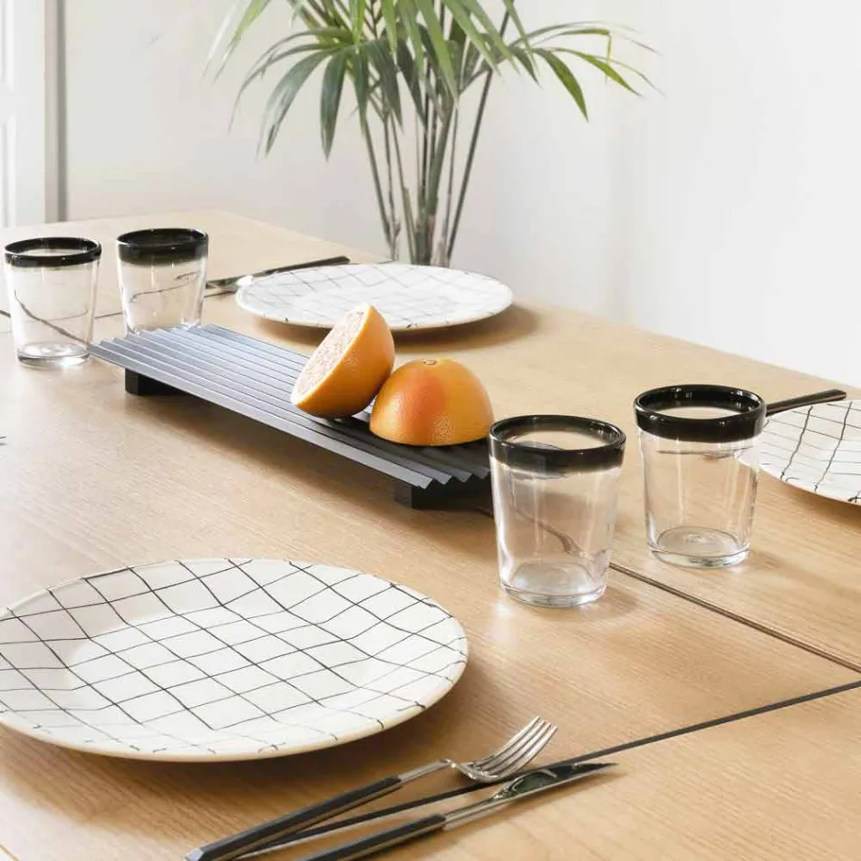 Par brickor i svart eller guldlackerat stål Modern design - Savona Viadurini