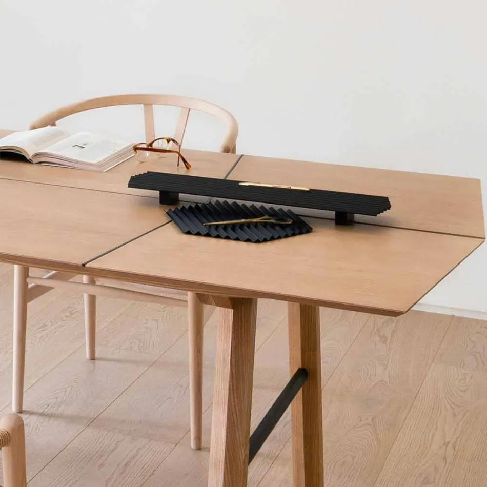 Par brickor i svart eller guldlackerat stål Modern design - Savona Viadurini