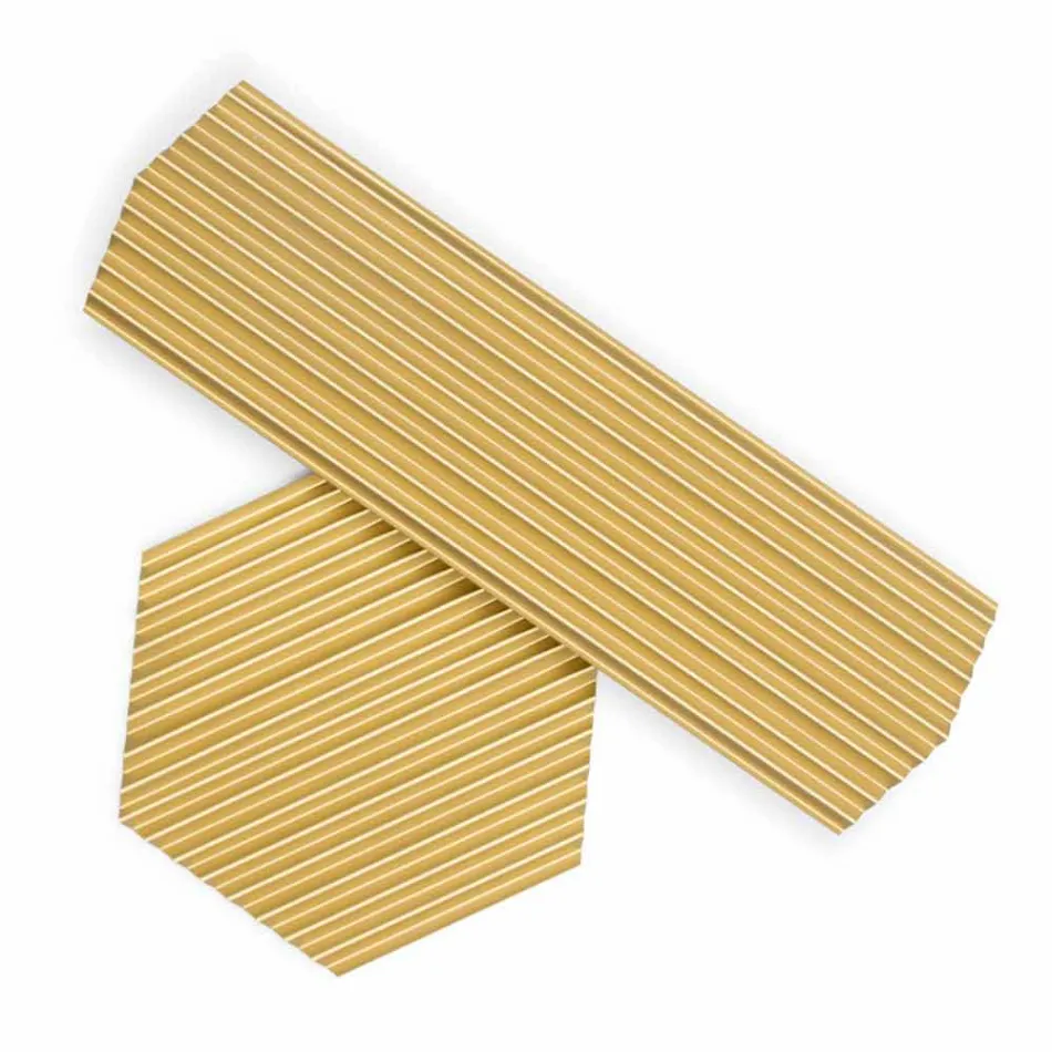 Par brickor i svart eller guldlackerat stål Modern design - Savona Viadurini