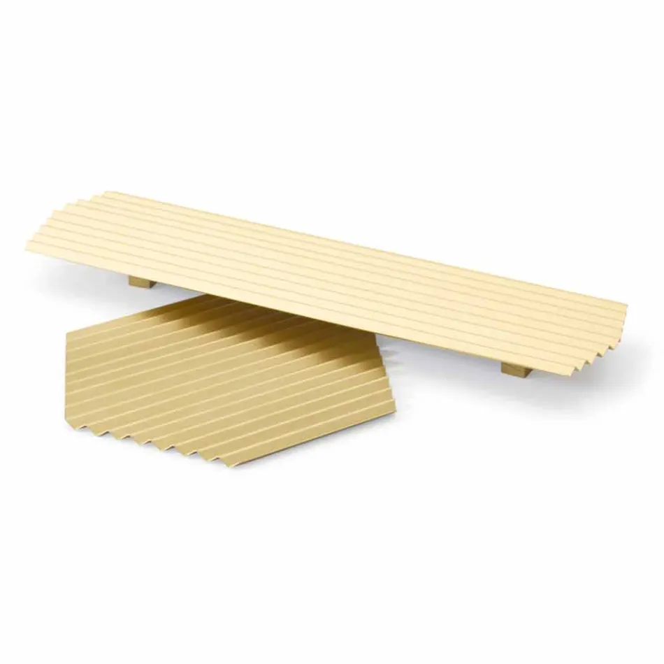 Par brickor i svart eller guldlackerat stål Modern design - Savona Viadurini