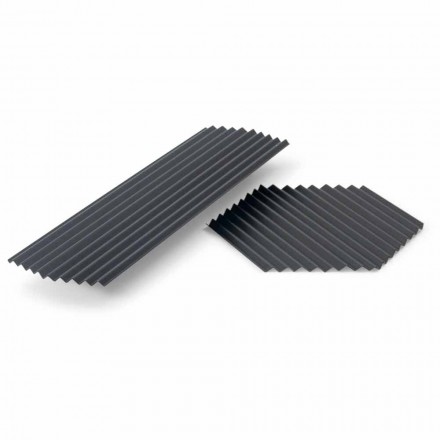 Par brickor i svart eller guldlackerat stål Modern design - Savona Viadurini