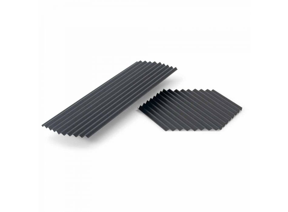 Par brickor i svart eller guldlackerat stål Modern design - Savona Viadurini