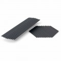 Par brickor i svart eller guldlackerat stål Modern design - Savona