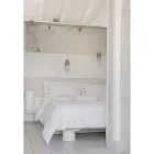 Dubbelt påslakan i linne med spetsdroppar förvaringsväska - Amadeus Viadurini