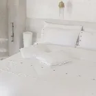 Dubbelt påslakan i linne med spetsdroppar förvaringsväska - Amadeus Viadurini