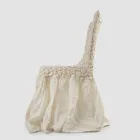 Elegant stolsöverdrag med ryggstöd för vardagsrum i broderat linne - Panteo Viadurini