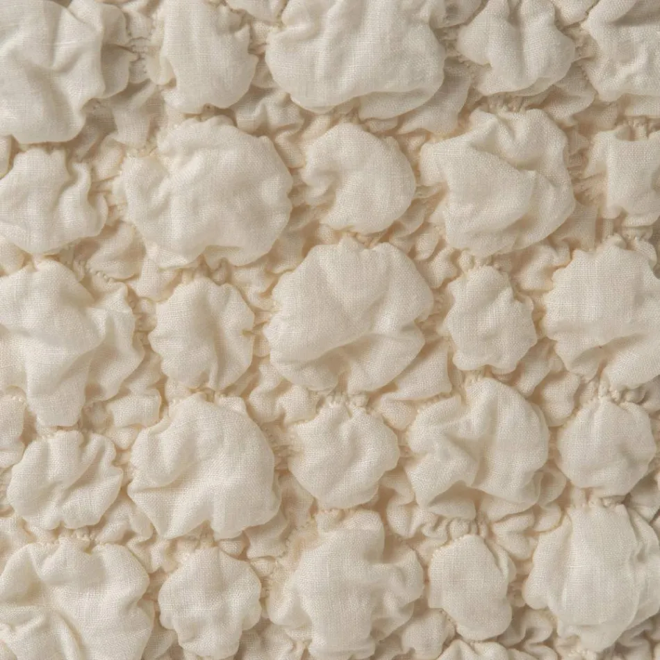 Elegant stolsöverdrag med ryggstöd för vardagsrum i broderat linne - Panteo Viadurini