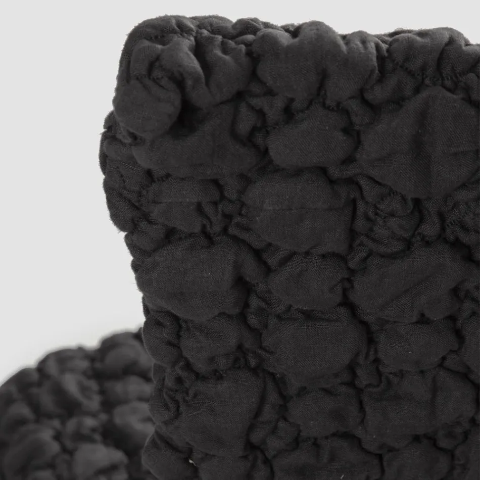 Elegant stolsöverdrag med ryggstöd för vardagsrum i broderat linne - Panteo Viadurini