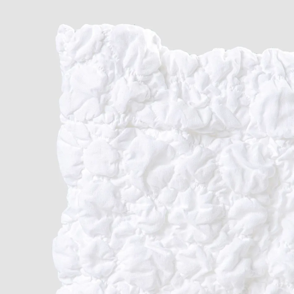 Elegant stolsöverdrag med ryggstöd för vardagsrum i broderat linne - Panteo Viadurini