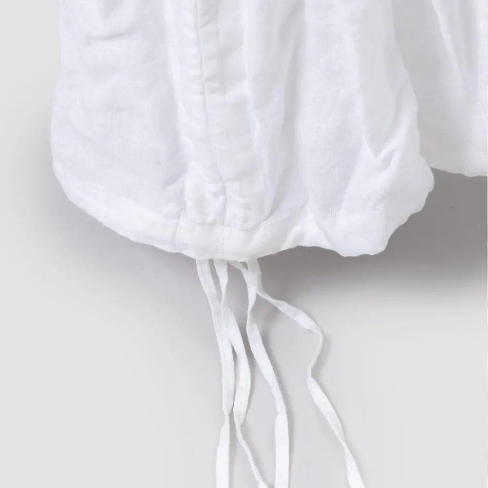 Elegant stolsöverdrag med ryggstöd för vardagsrum i broderat linne - Panteo Viadurini