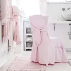 Elegant stolsöverdrag för vardagsrum i färgad bomull med ryggstöd - Filippa Viadurini