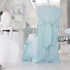 Elegant stolsöverdrag för vardagsrum i färgad bomull med ryggstöd - Filippa Viadurini