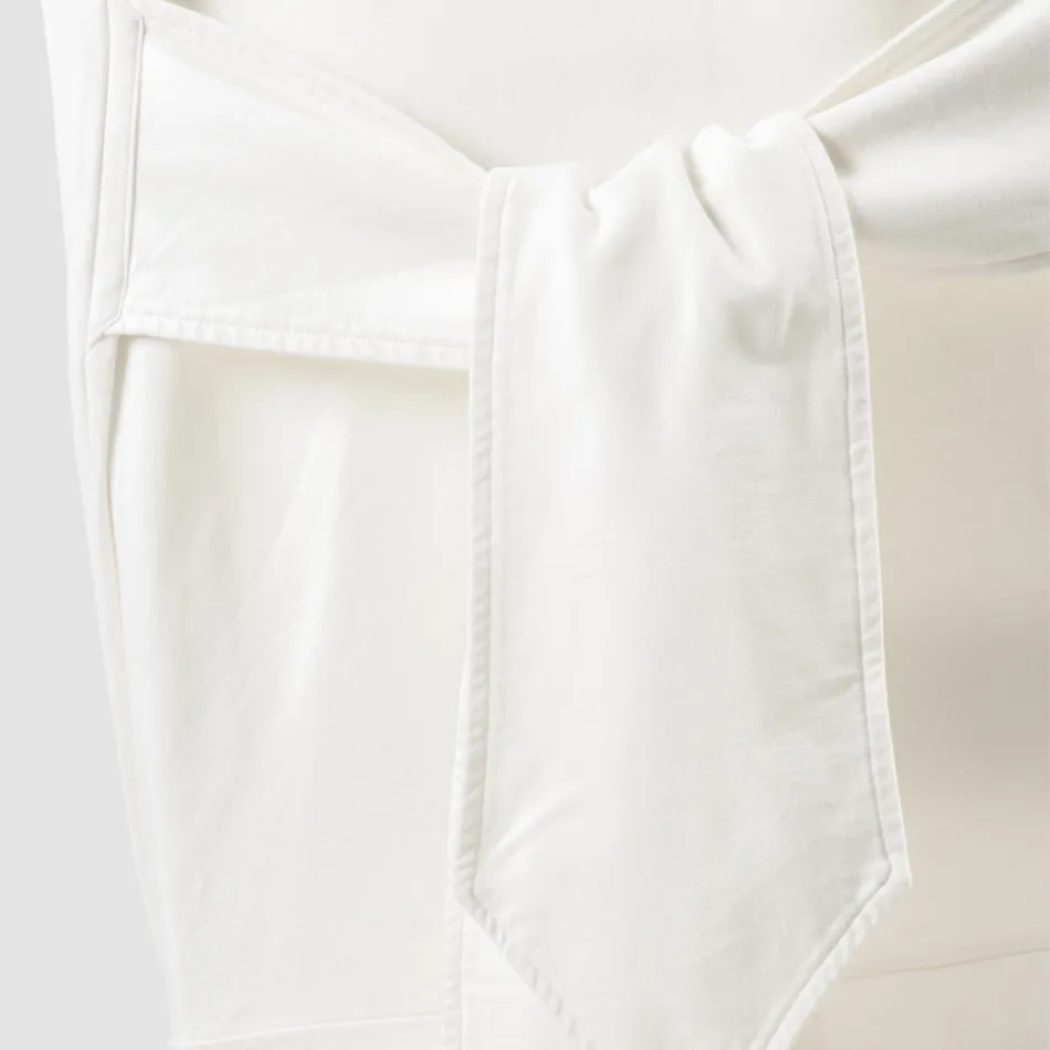 Elegant stolsöverdrag för vardagsrum i färgad bomull med ryggstöd - Filippa Viadurini