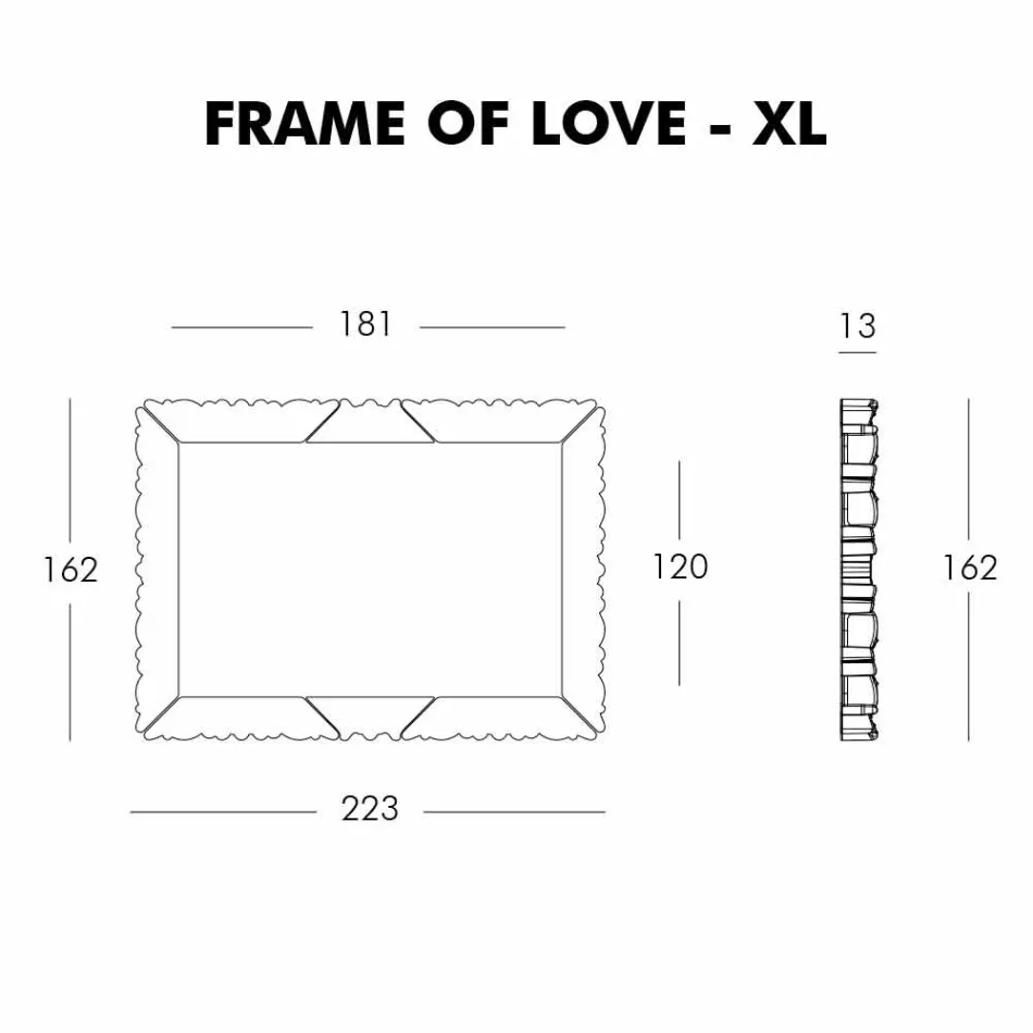 Slide Frame Of Love dekorativa väggram gjord i Italien Viadurini