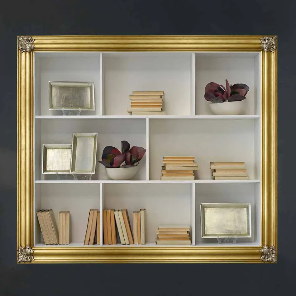 Väggmonterad plasma ram i ayus trä, gran gjord i Italien Giulio Viadurini