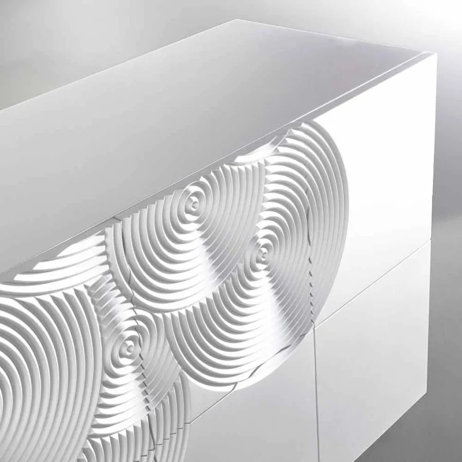 Skänk med 10 ante Slate, modern design, vit, svart eller guld Viadurini