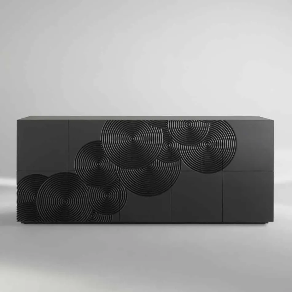 Skänk med 10 ante Slate, modern design, vit, svart eller guld Viadurini