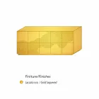 Skänk med 10 ante Slate, modern design, vit, svart eller guld Viadurini