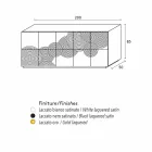 Skänk med 10 ante Slate, modern design, vit, svart eller guld Viadurini