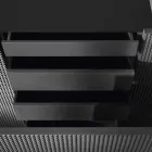 Skänk med två svarta dörrar med 2 dörrar och utdragbar låda Flora Viadurini