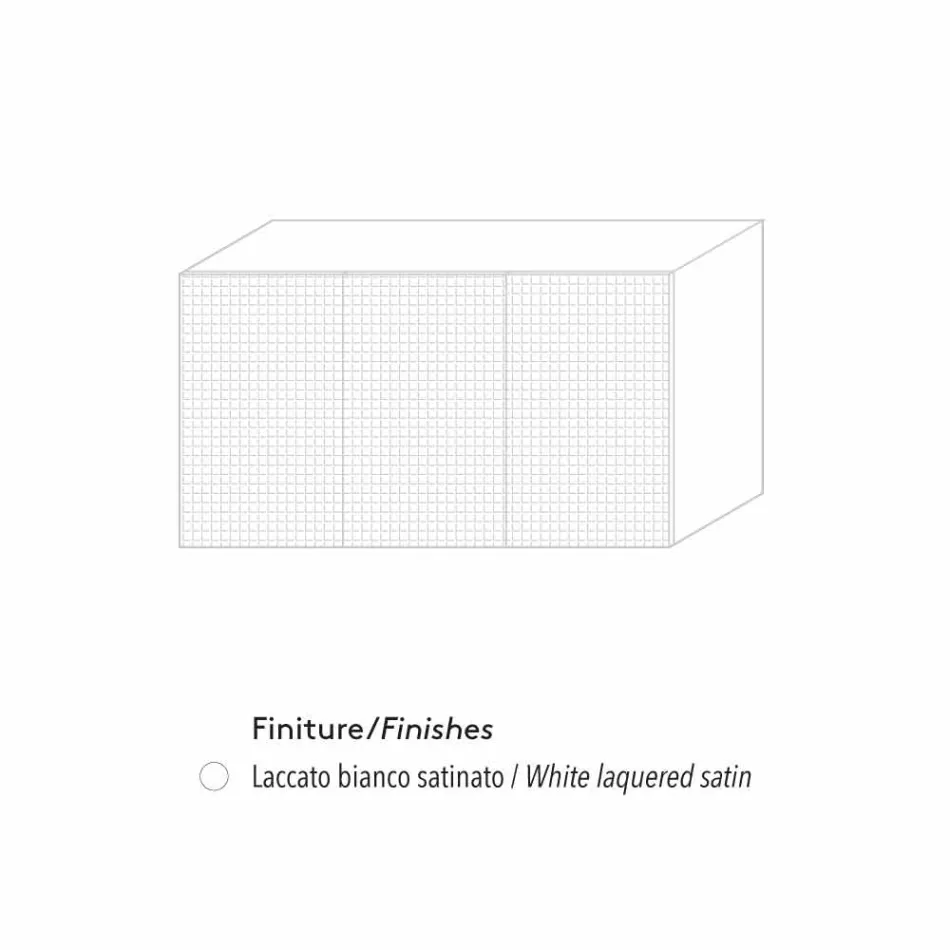 Skänk med två svarta dörrar med 2 dörrar och utdragbar låda Flora Viadurini