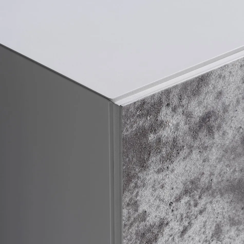 Skänk med 3 dörrar och 3 innerhyllor i trä och MDF - Pesci Viadurini