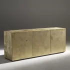 Skänk med 3 dörrar och 3 innerhyllor i trä och MDF - Pesci Viadurini