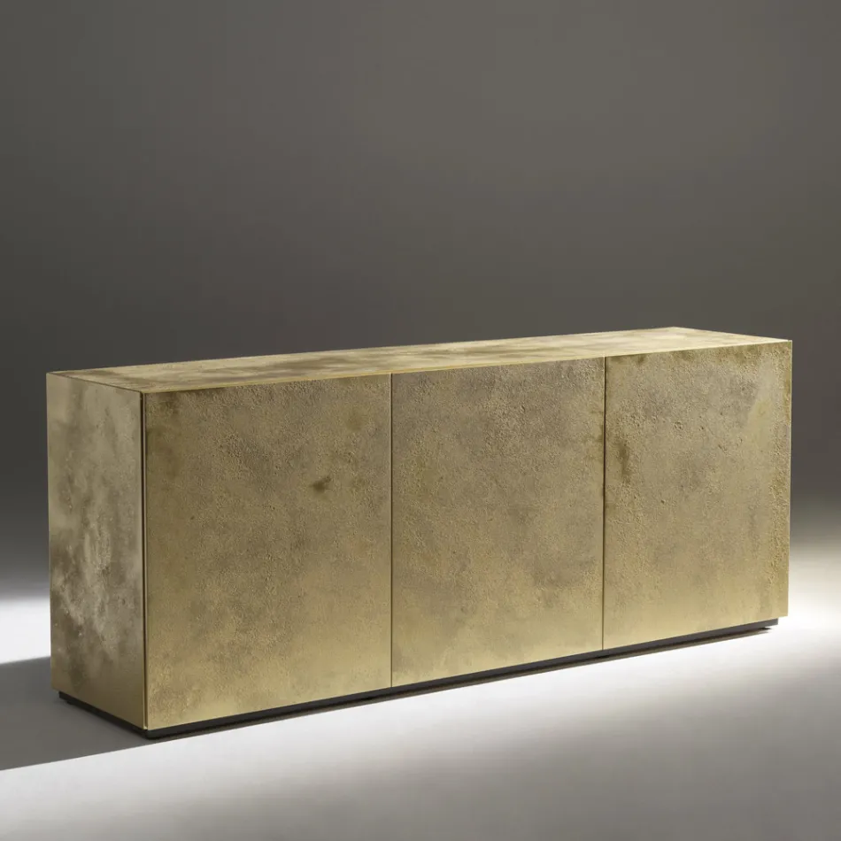 Skänk med 3 dörrar och 3 innerhyllor i trä och MDF - Pesci Viadurini