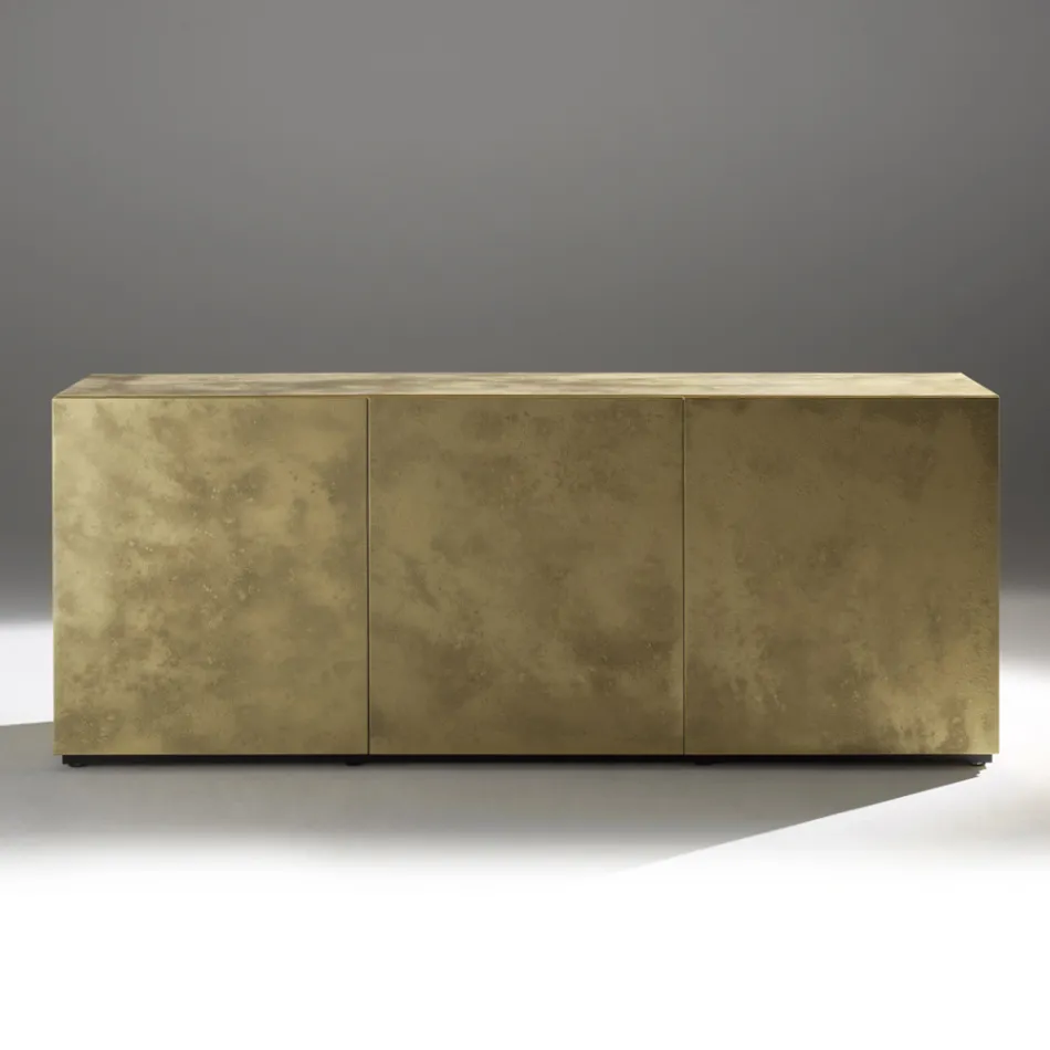 Skänk med 3 dörrar och 3 innerhyllor i trä och MDF - Pesci Viadurini