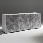 Skänk med 3 dörrar och 3 innerhyllor i trä och MDF - Pesci Viadurini