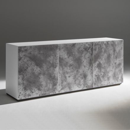 Skänk med 3 dörrar och 3 innerhyllor i trä och MDF - Pesci Viadurini