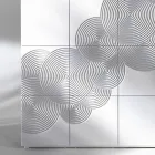 Modern design 8-dörrars skänk Ardesia, vit, svart eller guld Viadurini