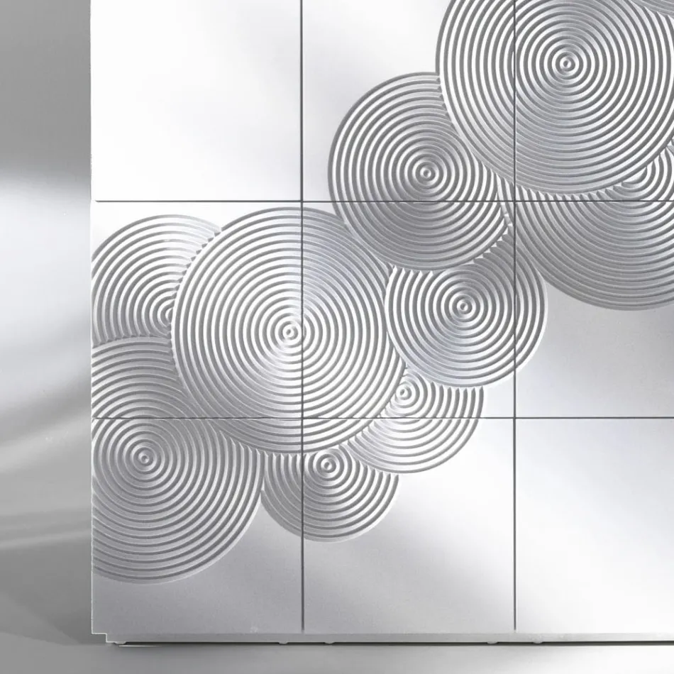 Modern design 8-dörrars skänk Ardesia, vit, svart eller guld Viadurini