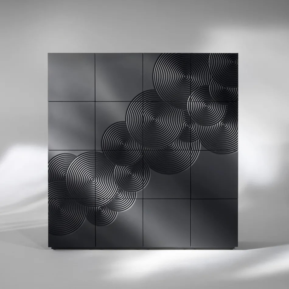 Modern design 8-dörrars skänk Ardesia, vit, svart eller guld Viadurini