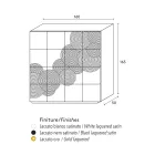 Modern design 8-dörrars skänk Ardesia, vit, svart eller guld Viadurini