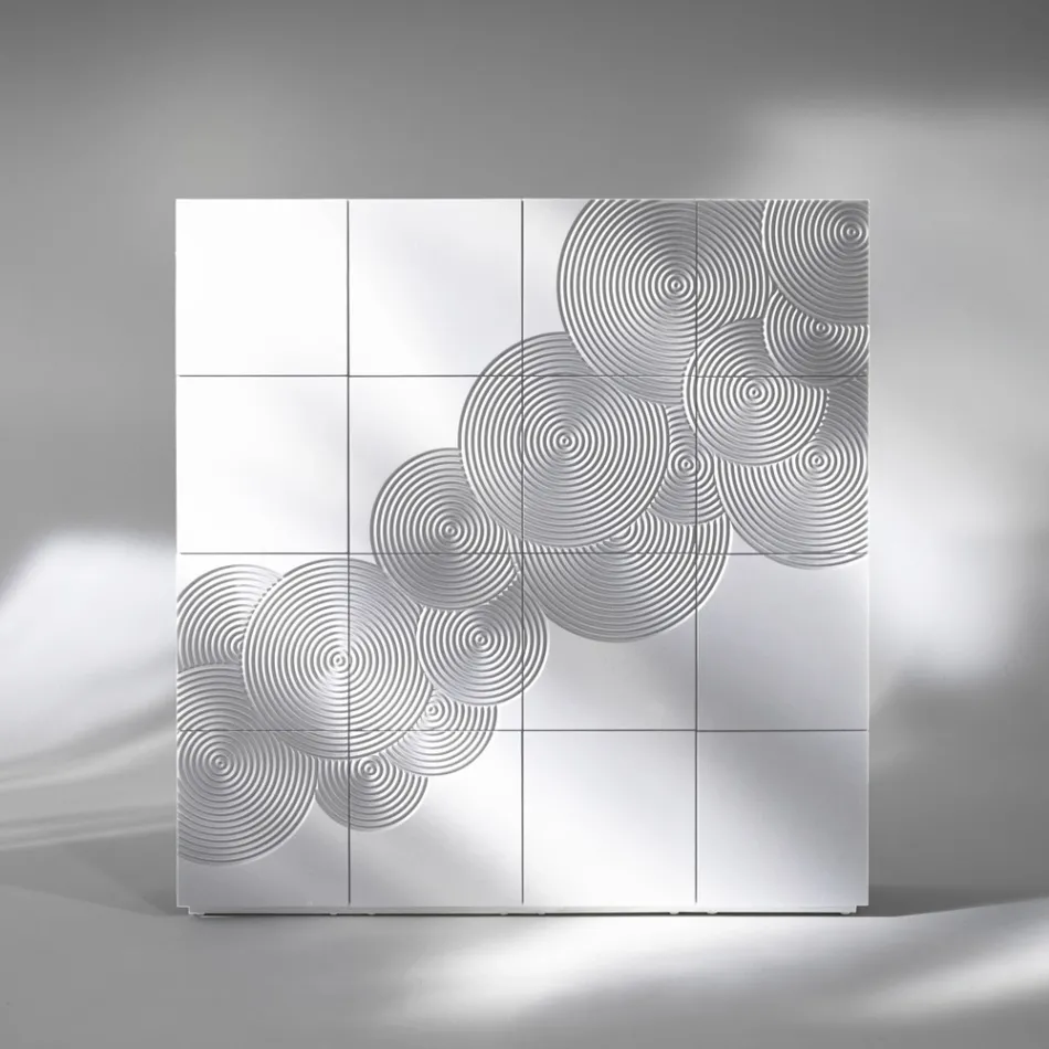 Modern design 8-dörrars skänk Ardesia, vit, svart eller guld Viadurini