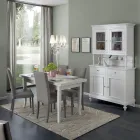 Hög skänk med vardagsrumsskåp i trä Tillverkad i Italien - Bran Viadurini